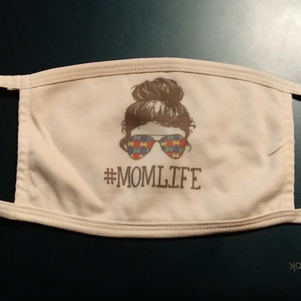 Mom Life Autism Awareness Mask